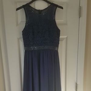 2018 Navy Blue Prom Dress